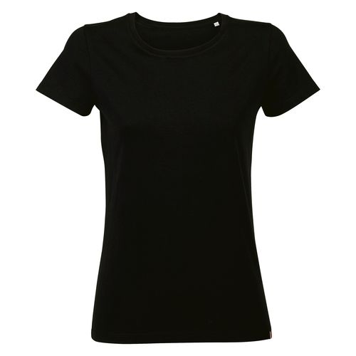 negro produndo CAMISETA MUJER CUELLO REDONDO MADE IN FRANCE ATF LOLA