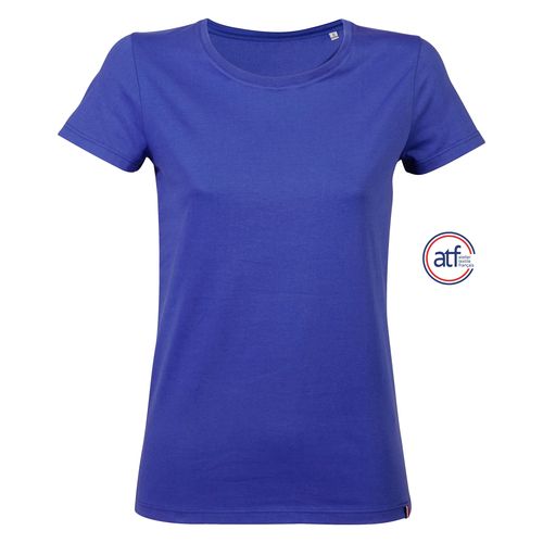 azulón CAMISETA MUJER CUELLO REDONDO MADE IN FRANCE ATF LOLA