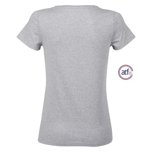 gris chiné CAMISETA MUJER CUELLO REDONDO MADE IN FRANCE ATF LOLA