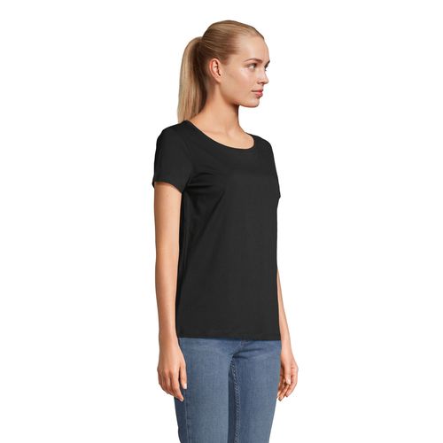 negro produndo CAMISETA MUJER CUELLO REDONDO MADE IN FRANCE ATF LOLA
