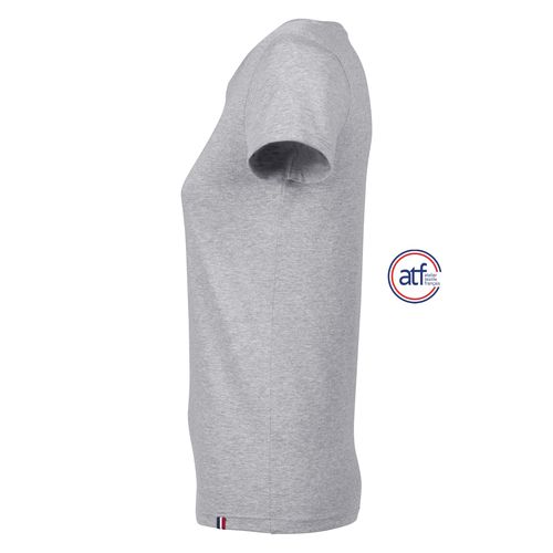 gris chiné CAMISETA MUJER CUELLO REDONDO MADE IN FRANCE ATF LOLA