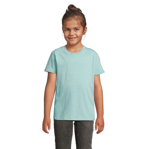 verde claro jaspeado CAMISETA AJUSTADA DE CUELLO REDONDO PARA NIÑOS SOL'S CRUSADER KIDS
