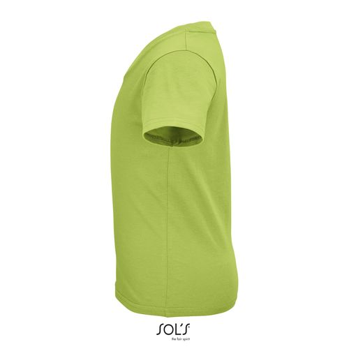 verde manzana CAMISETA AJUSTADA DE CUELLO REDONDO PARA NIÑOS SOL'S CRUSADER KIDS