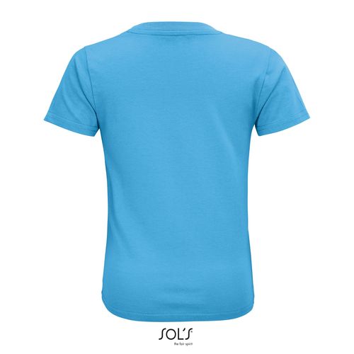 azul aqua CAMISETA AJUSTADA DE CUELLO REDONDO PARA NIÑOS SOL'S CRUSADER KIDS