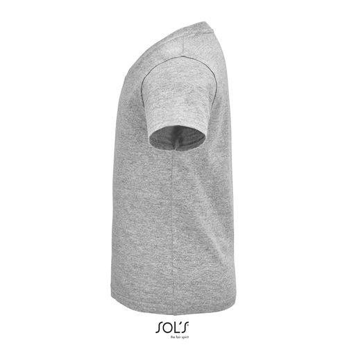 gris chiné CAMISETA AJUSTADA DE CUELLO REDONDO PARA NIÑOS SOL'S CRUSADER KIDS