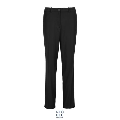 negro produndo PANTALONES DE TRAJE CON CINTURA ELÁSTICA PARA MUJER NEOBLU GABIN WOMEN