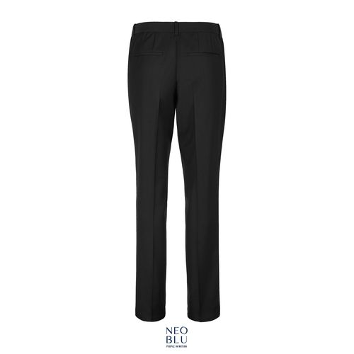 negro produndo PANTALONES DE TRAJE CON CINTURA ELÁSTICA PARA MUJER NEOBLU GABIN WOMEN