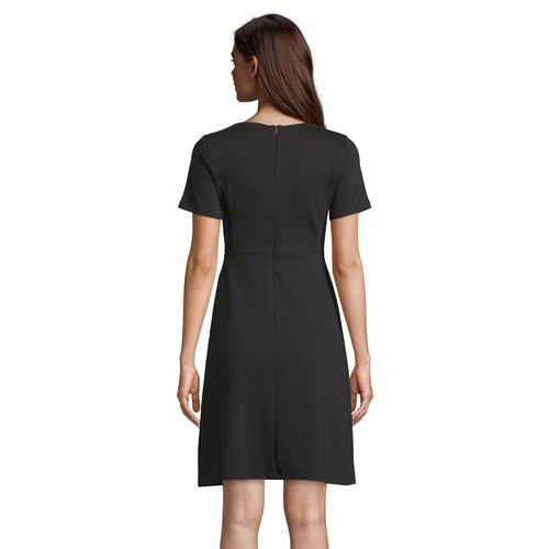 negro produndo VESTIDO MIDI MANGA CORTA NEOBLU CAMILLE