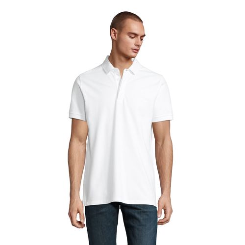 white POLO PIQUÉ CON TAPETA OCULTA PARA HOMBRE NEOBLU OWEN MEN
