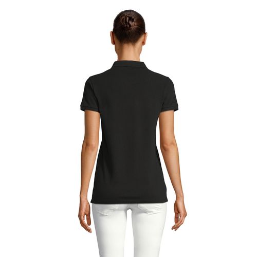 negro produndo POLO PIQUÉ CON TAPETA OCULTA PARA MUJER NEOBLU OWEN WOMEN