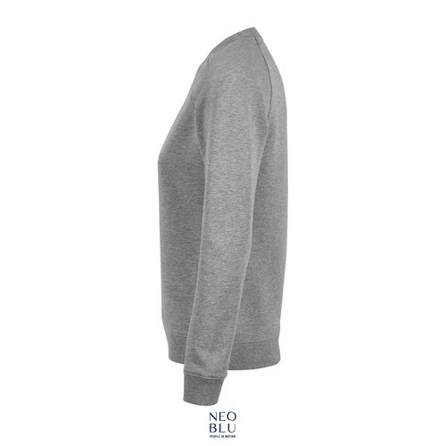 gris chiné SUDADERA MUJER DE FRENCH TERRY CON CUELLO REDONDO NEOBLU NELSON WOMEN