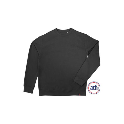 negro produndo SUDADERA UNISEX DE CUELLO REDONDO - MADE IN FRANCE ATF ALIX