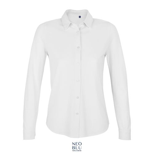 white CAMISA PIQUÉ DE ALGODÓN PARA MUJER NEOBLU BASILE WOMEN