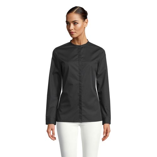 negro produndo CAMISA CUELLO MAO PARA MUJER NEOBLU BART WOMEN