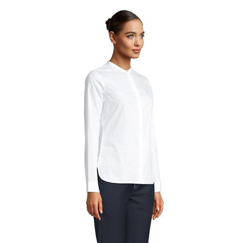 white CAMISA CUELLO MAO PARA MUJER NEOBLU BART WOMEN