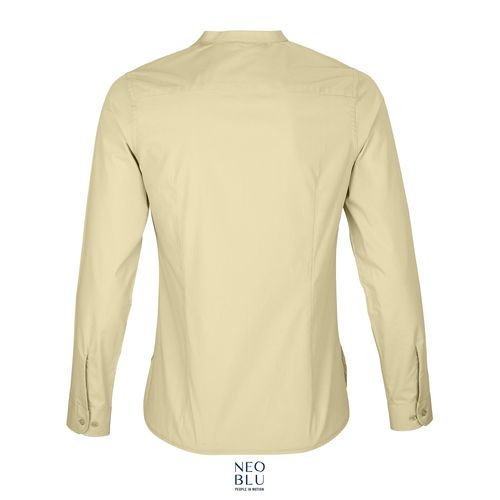 beis CAMISA CUELLO MAO PARA MUJER NEOBLU BART WOMEN