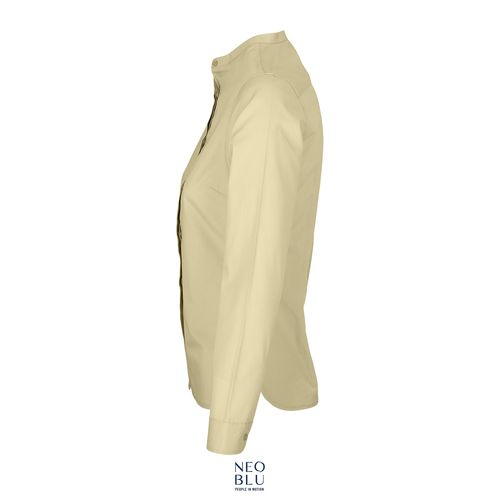 beis CAMISA CUELLO MAO PARA MUJER NEOBLU BART WOMEN