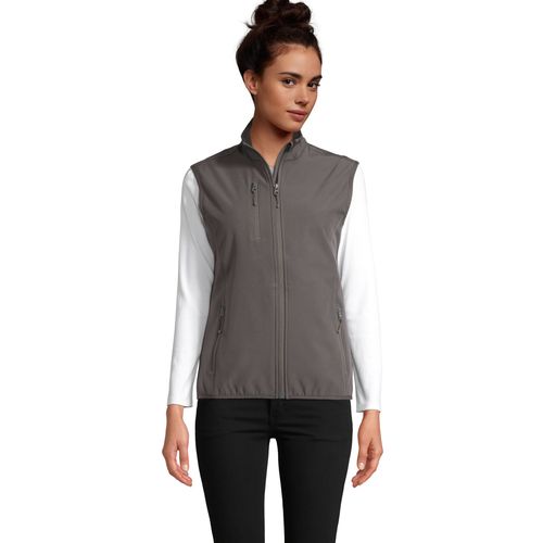 VESTE FEMME&nbsp;ZIPPÉE SOFTSHELL SANS MANCHE SOL'S FALCON BW WOMEN