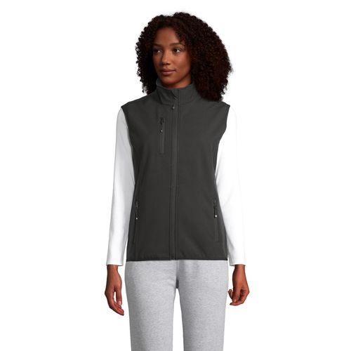 VESTE FEMME&nbsp;ZIPPÉE SOFTSHELL SANS MANCHE SOL'S FALCON BW WOMEN