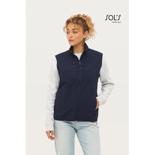 VESTE FEMME&nbsp;ZIPPÉE SOFTSHELL SANS MANCHE SOL'S FALCON BW WOMEN