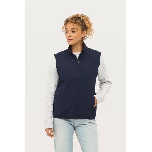 VESTE FEMME&nbsp;ZIPPÉE SOFTSHELL SANS MANCHE SOL'S FALCON BW WOMEN