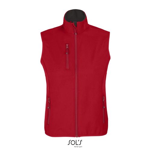 VESTE FEMME&nbsp;ZIPPÉE SOFTSHELL SANS MANCHE SOL'S FALCON BW WOMEN