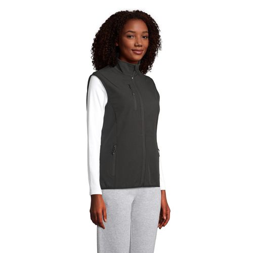 VESTE FEMME&nbsp;ZIPPÉE SOFTSHELL SANS MANCHE SOL'S FALCON BW WOMEN