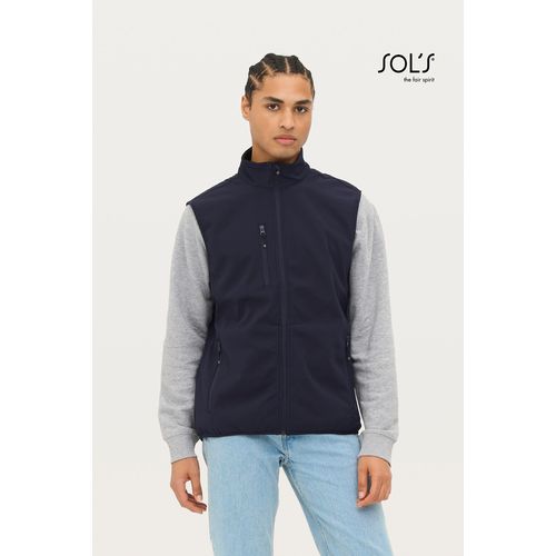 VESTE HOMME ZIPPÉE SOFTSHELL SANS MANCHE SOL'S FALCON BW MEN
