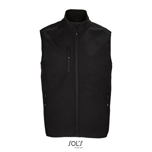 black CHALECO SOFTSHELL PARA HOMBRE SOL'S FALCON BW MEN