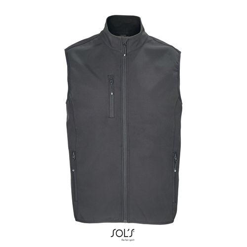 VESTE HOMME ZIPPÉE SOFTSHELL SANS MANCHE SOL'S FALCON BW MEN