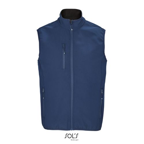 VESTE HOMME ZIPPÉE SOFTSHELL SANS MANCHE SOL'S FALCON BW MEN