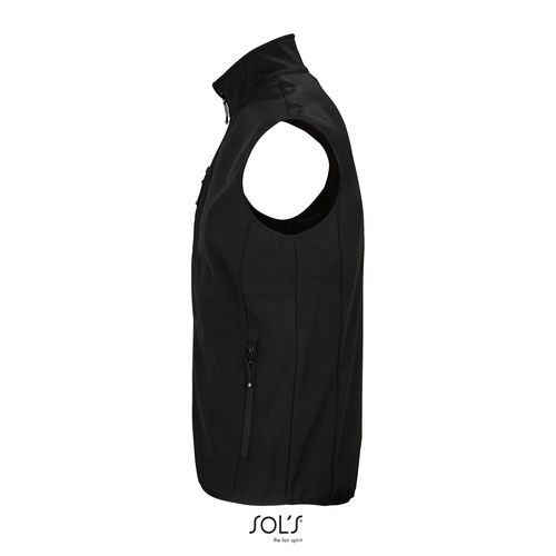 VESTE HOMME ZIPPÉE SOFTSHELL SANS MANCHE SOL'S FALCON BW MEN