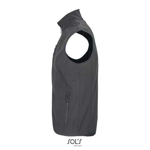 VESTE HOMME ZIPPÉE SOFTSHELL SANS MANCHE SOL'S FALCON BW MEN