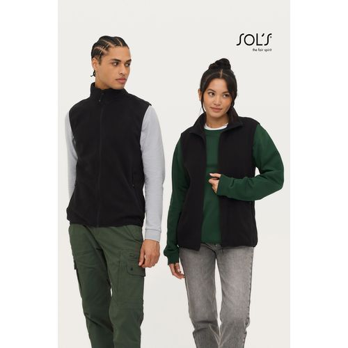 VESTE MICROPOLAIRE ZIPPÉE SANS MANCHE UNISEXE SOL'S FACTOR BW
