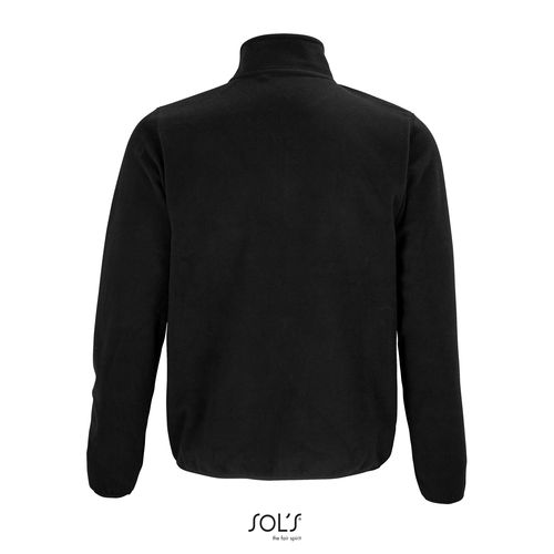 black CHAQUETA CON CREMALLERA DE MICROFIBRA PARA HOMBRE SOL'S FACTOR MEN