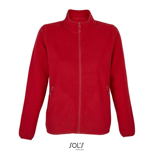 red CHAQUETA CON CREMALLERA DE MICROFIBRA PARA MUJER SOL'S FACTOR WOMEN