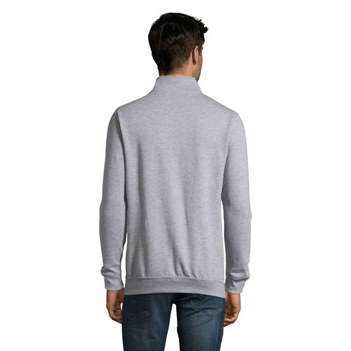 gris chiné SUDADERA CON CUELLO Y CREMALLERA PARA HOMBRE SOL'S STAN