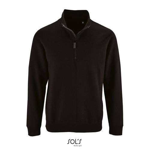 black SUDADERA CON CUELLO Y CREMALLERA PARA HOMBRE SOL'S STAN