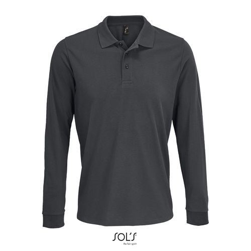 gris oscuro POLO UNISEX MANGA LARGA DE POLIALGODÓN SOL'S PRIME LSL