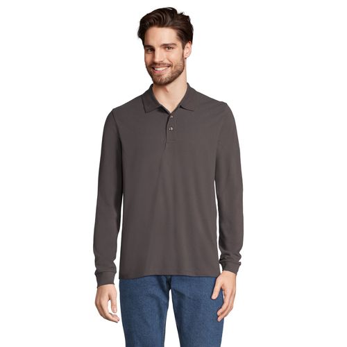 gris oscuro POLO UNISEX MANGA LARGA DE POLIALGODÓN SOL'S PRIME LSL
