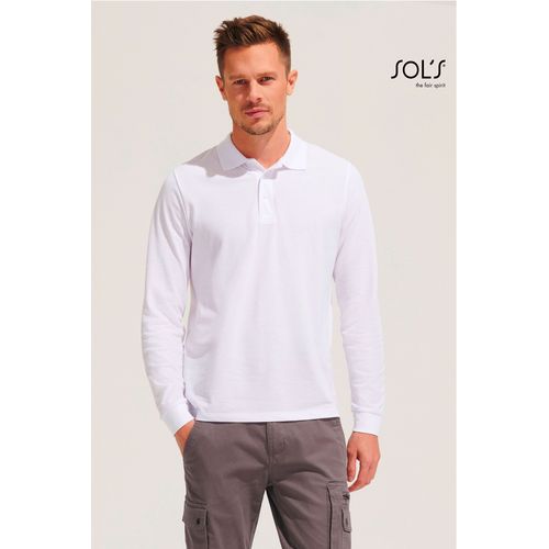 POLO UNISEXE MANCHES LONGUES&nbsp;POLYCOTON SOL'S PRIME LSL