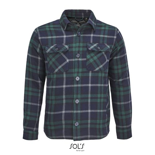 verde imperio SOBRECAMISA UNISEX DE CUADROS SOL'S NOAH