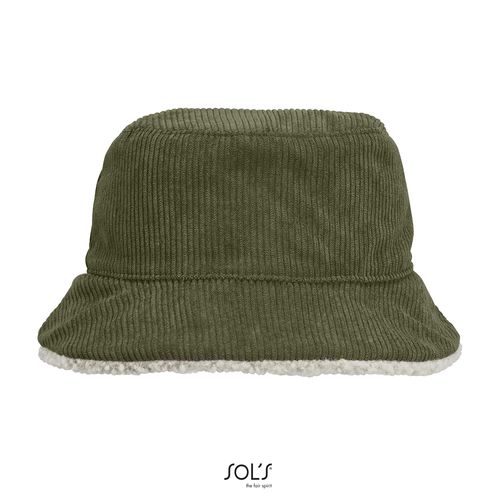 ejército verde/natural SOMBRERO DE PESCADOR REVERSIBLE SHERPA Y TERCIOPELO SOL'S BUCKET 2IN1