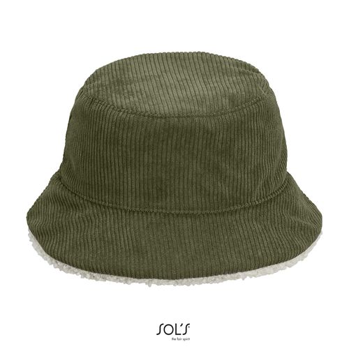 ejército verde/natural SOMBRERO DE PESCADOR REVERSIBLE SHERPA Y TERCIOPELO SOL'S BUCKET 2IN1