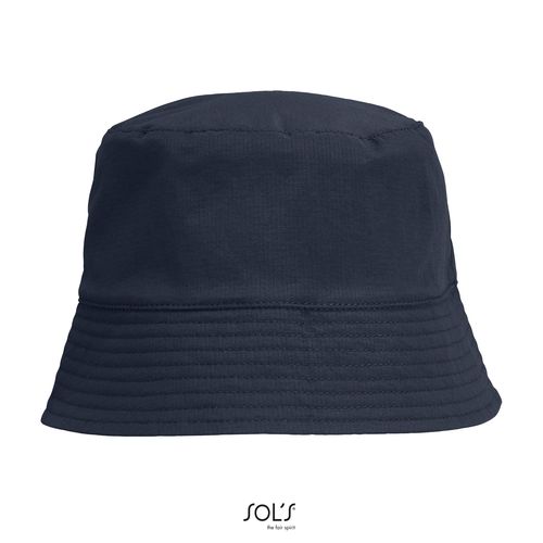 marina francesa/rojo vivo SOMBRERO DE PESCADOR UNISEX DE NYLON SOL'S BUCKET NYLON