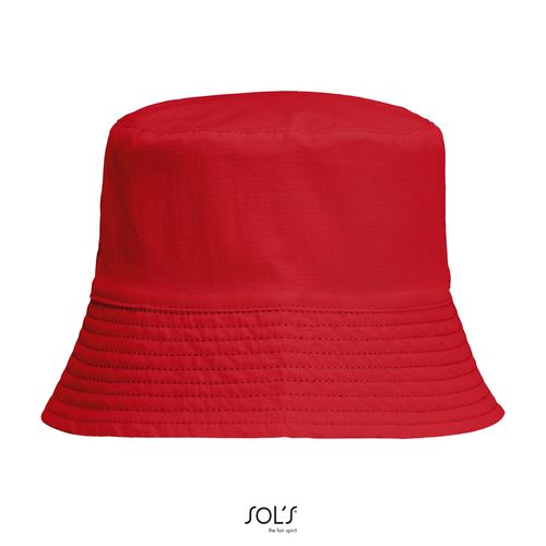 marina francesa/rojo vivo SOMBRERO DE PESCADOR UNISEX DE NYLON SOL'S BUCKET NYLON