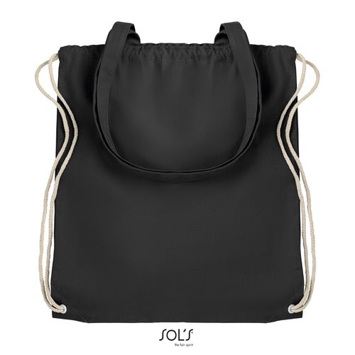 black MOCHILA CON CORDONES Y ASAS SOL'S OSLO