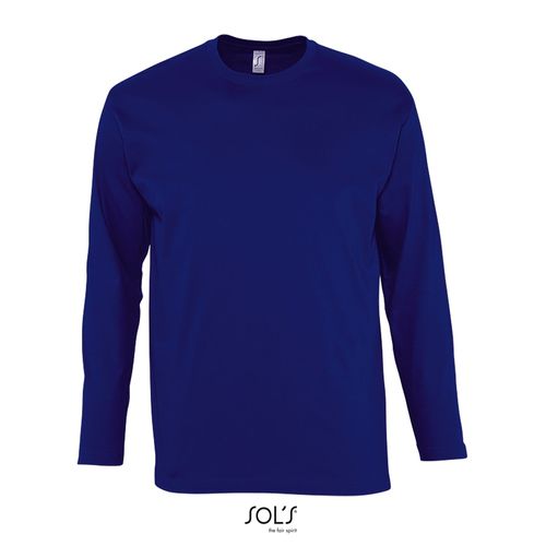 azul vivo CAMISETA DE CUELLO REDONDO MANGA LARGA PARA HOMBRE SOL'S MONARCH