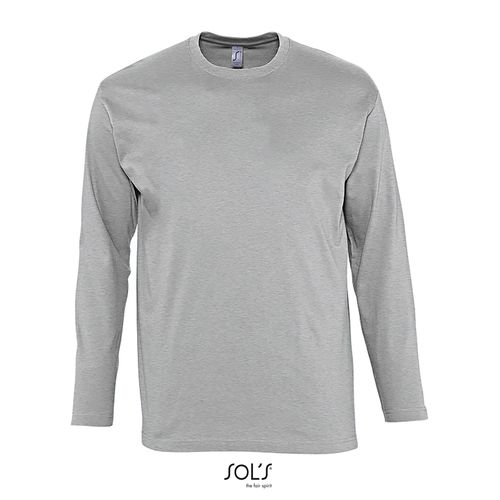 gris chiné CAMISETA DE CUELLO REDONDO MANGA LARGA PARA HOMBRE SOL'S MONARCH