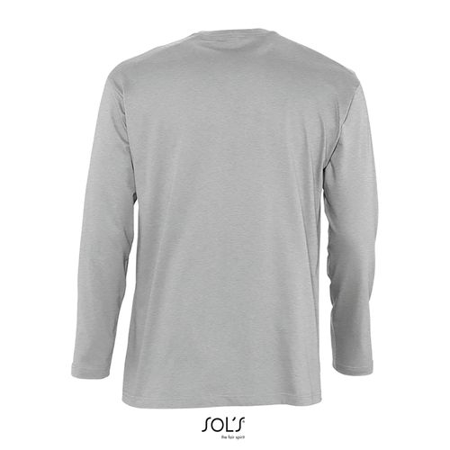 gris chiné CAMISETA DE CUELLO REDONDO MANGA LARGA PARA HOMBRE SOL'S MONARCH